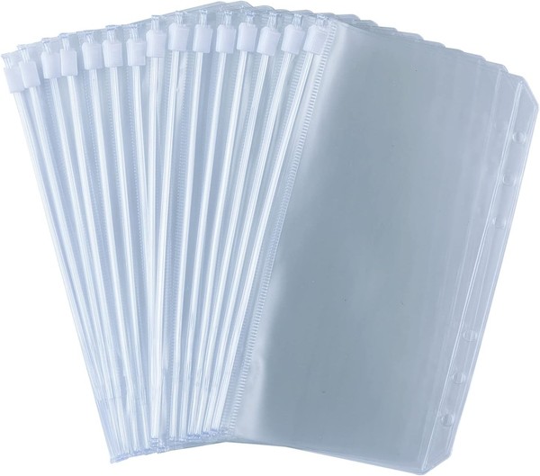 Binder Taschen 15 StüCk Durchsichtige PVC 6-Loch ReißVerschluss Wasserdicht-image