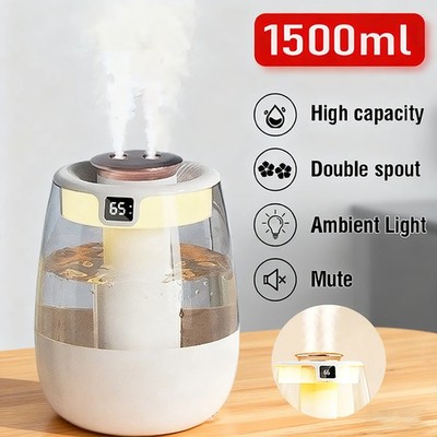 Humidifier for Bedroom 1.5L Ultrasonic Cool Mist Home Baby Nursery Auto Off