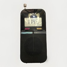 Bush PR-50 Personal AM/FM Portable Radio Black Telescopic Antenna Headphone