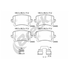 Satz Bremsbeläge Bremsklötze hinten für VW CC B7 358 Passat 365 B6 3C2 | 2393