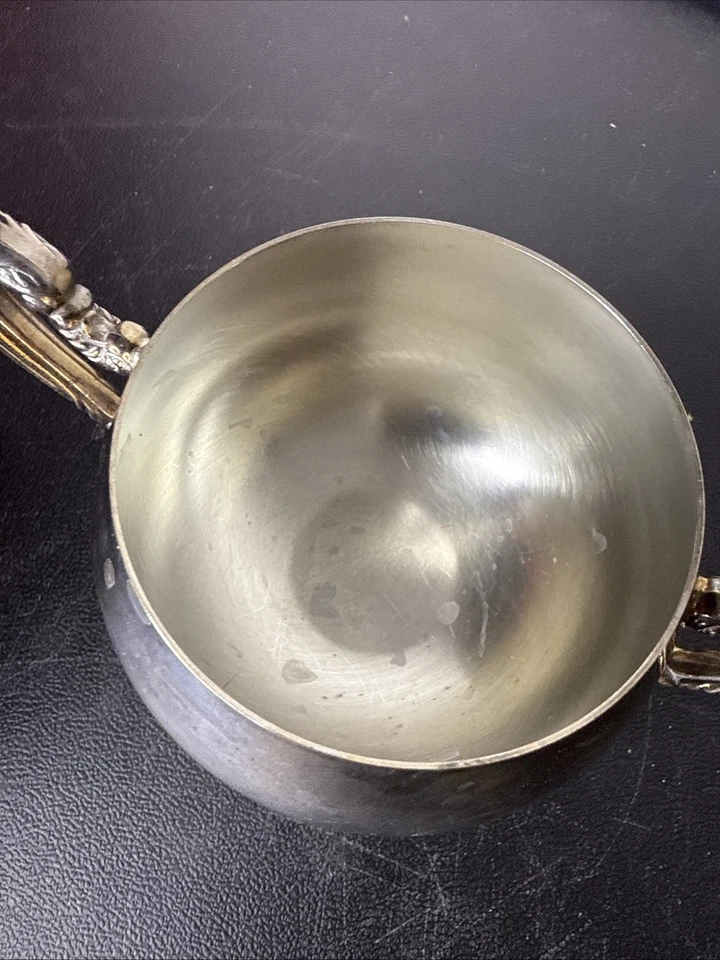 Azucarero vintage Oneida plateado 5" con tapa asas ornamentadas Foto 4 de 4