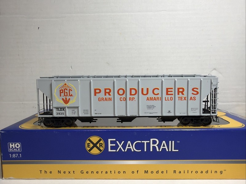 Ho Scale Exactrail Producers Grain Corp TLDX PS 4427 Covered Hopper