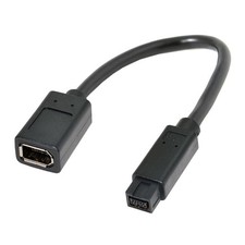 20cm IEEE 1394 Firewire 400 to 800 Cable 6-Pin Female to 9-Pin Male