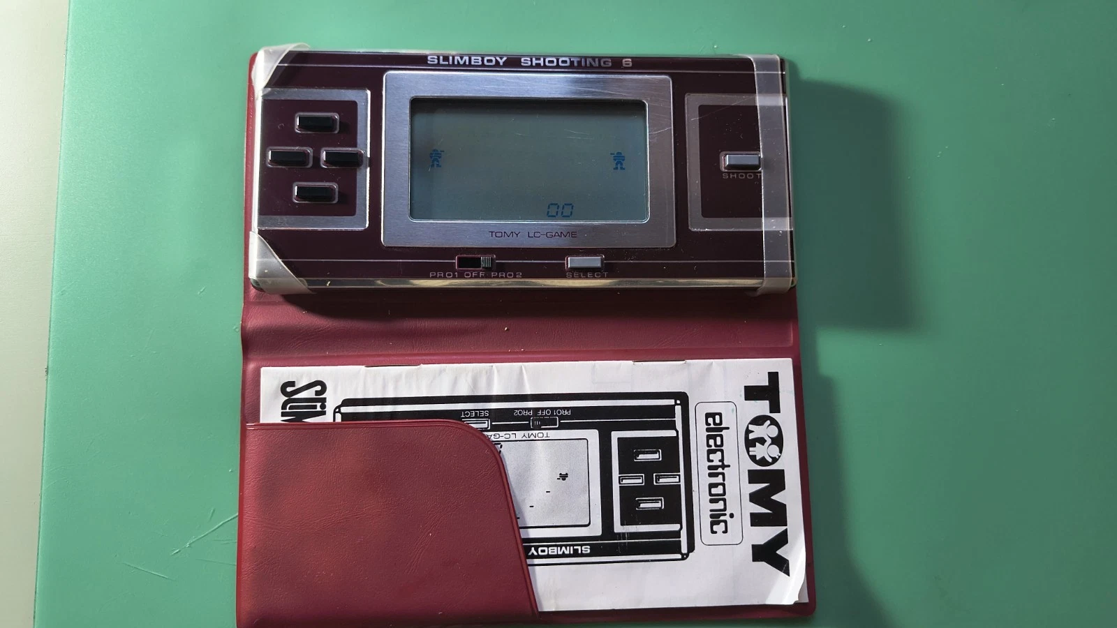 RARE TOMY SlimBoy Shooting 6 LCD Handheld Game with Manual Retro Game A2520