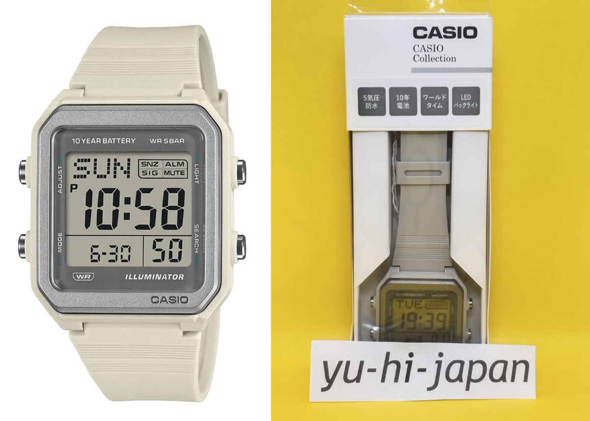 CASIO Collection STANDARD Watch W-221H-8AJF Ivory Unisex Japan New