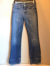 7 For All Mankind Jeans Bootcut Low Rise Released Hem Women 28 USA Made P107080U