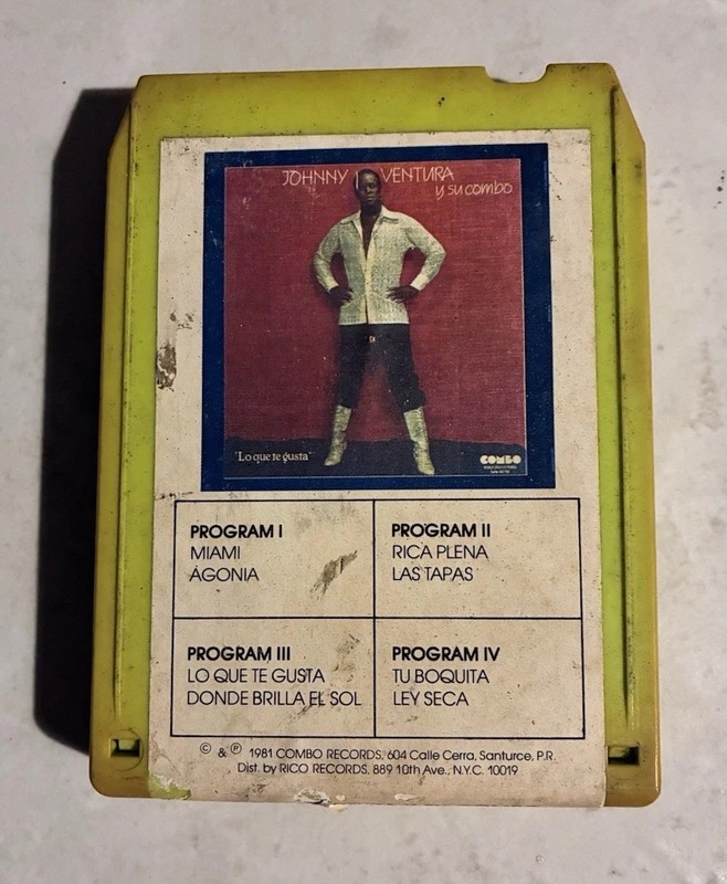 Johnny Ventura y Su Combo - Lo Que Te Gusta - Combo Records 8 Track Tape