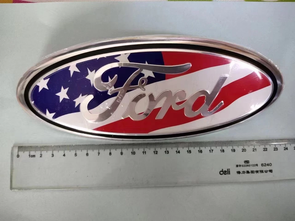 Ford 2004-2016 9 pulgadas para F150 F250 F350 logotipo delantero bandera de Estados Unidos insignia emblema ovalado Foto 3 de 4
