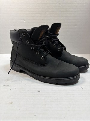 Timberland 6'' Premium Waterproof Black Leather Lace Up Boots Size 7