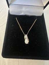 10ct Gold Opal And Diamond Necklace