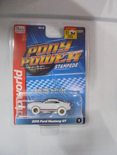 Auto World Pony Power Stampede 2015 Ford Mustang GT White Chassis Tires NIB