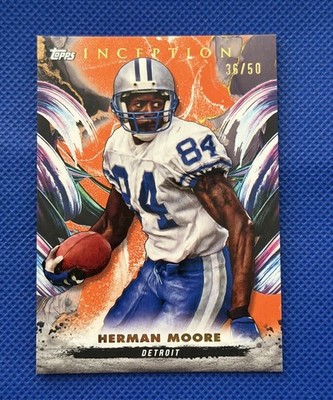 HERMAN MOORE 2024 Topps Inception Gold Foil Orange Detroit Lions /50 Lions