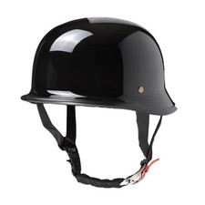 German Novelty Shiny Black Motorcycle Half He...