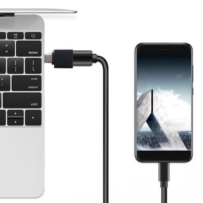 USB 2.0 A to MicroUSB Type C OTG Adapter Enables Direct Connection of Flash