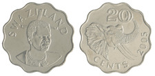 Swaziland 20 Cents, 2005, KM #50, Mint