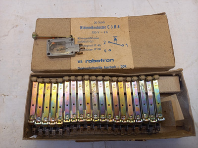 20x Mikroschalter C3H4 , 220 V , 4 A Mikrotaster Taster Hebel Rollen Endschalter