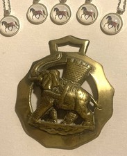 ELEPHANT Horse Harness Brass + 8 New Colorful HORSE PENDANTS - Great Gift Idea!!