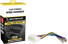 Scosche HA08B Aftermarket Radio Wiring Harness for Select 1998-11 Acura and Hond