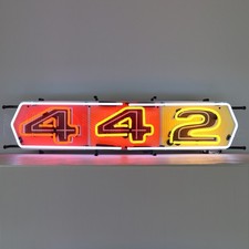 Neon Sign - Oldsmobile 442 W Backing 5ol442 Ships Free To 48-state Usa Look