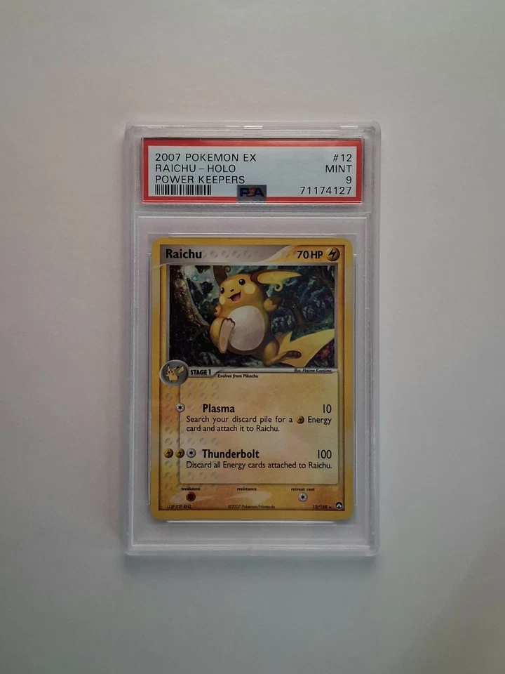 2007 Pokemon Ex Power Keepers Raichu 12/108 Holo Rare PSA 9 - Image 2 of 3