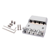 Replace Alloy Chrome Square Shape Bass Bridge for 4 String Rickenbacker Guitar N