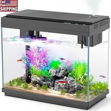 Smart Aquarium Fish Tank LED Light Humidifier Filter Temperature Display New