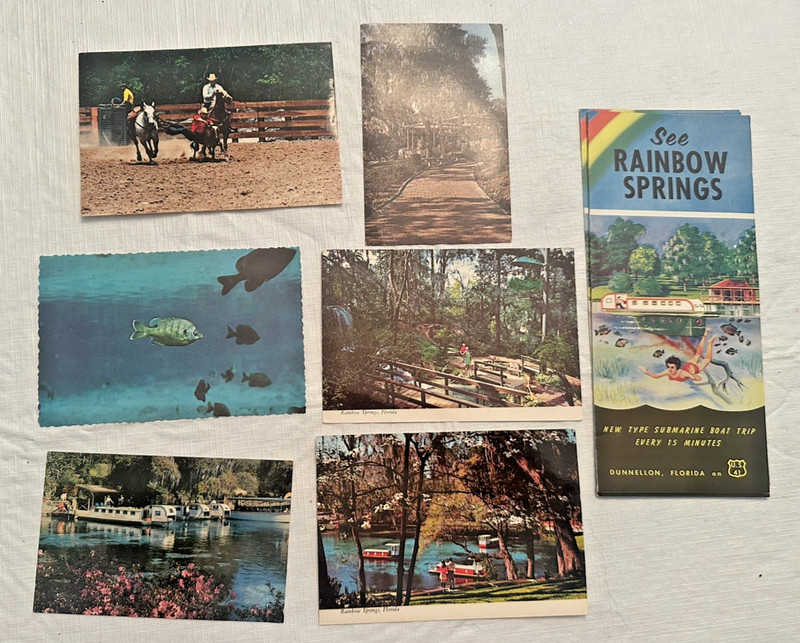 Vintage postcards and Pamphlets of Rainbow Springs, Florida