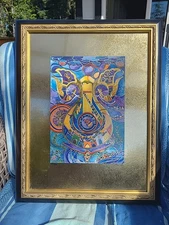 Raphael Abecassis DAVIDS HARP # 207 of 613 Hand Signed Lithograph Art