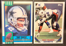 Tony Tolbert Dallas Cowboys lot of 2 Topps Football Cards