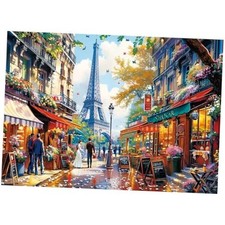 1000 Pieces Puzzle for Adults - Charming Paris Puzzle for Eiffel Tower Couple