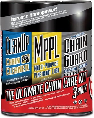 Maxima Syn Chain Guard Ultimate Care Combo Kit 3-Pack Aerosol 