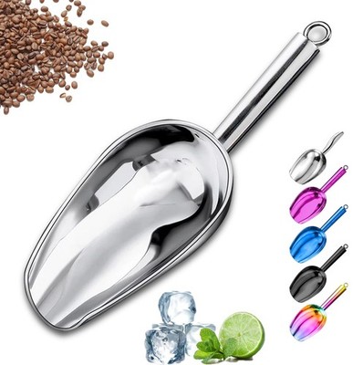 Metal Ice Scoop, Kitchen Ice Scooper, Stainless Steel, 3 OZ, Silver