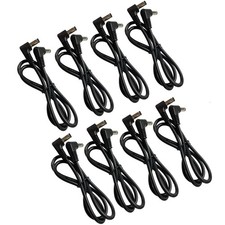12" Guitar Pedal Power Cable Short, Double Right-Angle for Space-Saving Works...