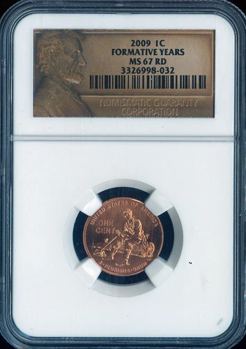 2009 Lincoln Cent Formative RD NGC MS67 RD Qaulity Auction