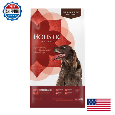 Holistic Select Natural Grain Free Dry Dog Food Senior Chicken Meal Rice 24lb