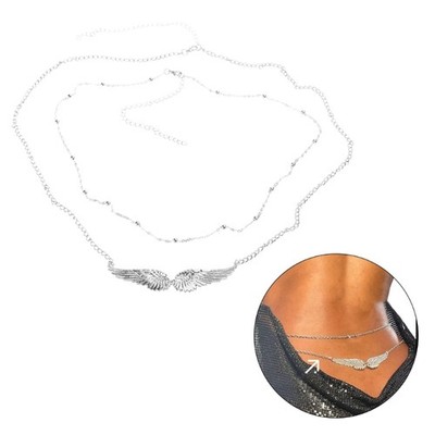 Women Waist Chain Carvings Waist Chain Belly Chain For Dress Wing Chain Belt