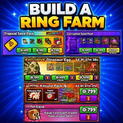 Build a Ring Farm Gempasses, Cheapest + Fastest