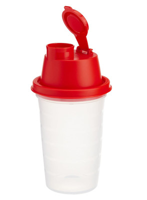 Tupperware Junior Quick Shake Mix Becher Messbecher 250ml rot NEU