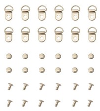 30 Sets Shoes Boot Lace Hooks Loop Ring with Rivets Shoe Boot Buckle