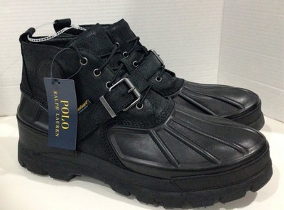 New Polo Ralph Lauren OSLO Low Waterproof Leather Suede Duck Boots Men's US 14D