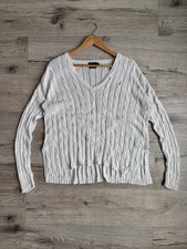 Polo Ralph Lauren Cable Knit Cream Sweater Oversized Women's XS