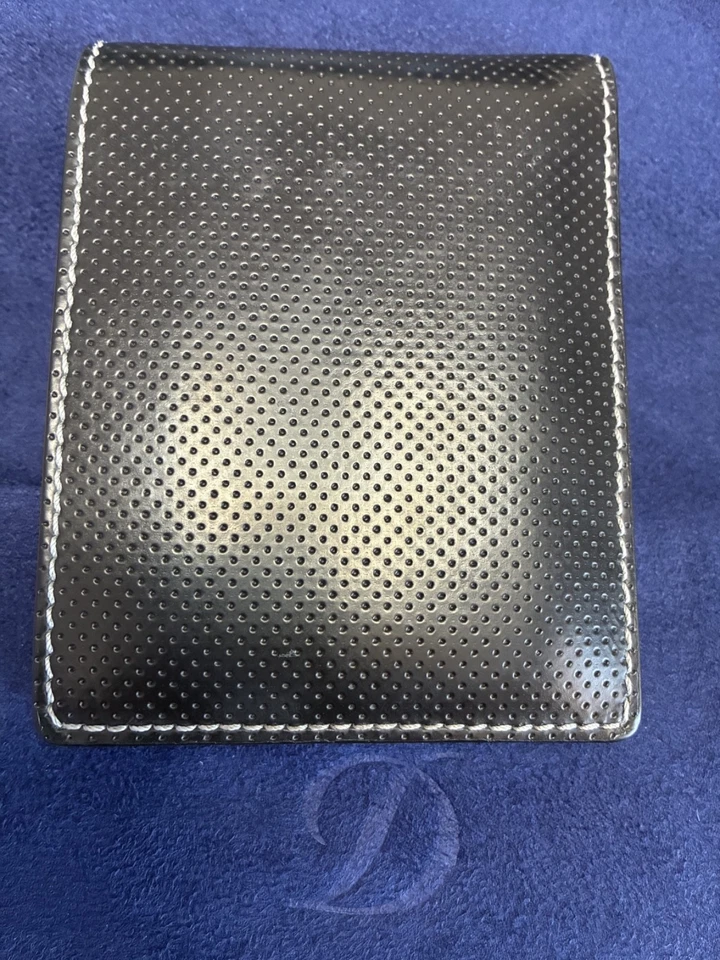 USED ST Dupont Mens Wallet 170401DC Defi Perforated 6 Card Black Leather Wallet - image 2 of 4