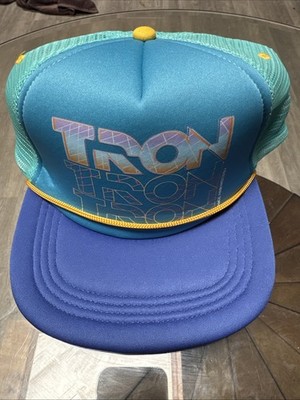 Disney Parks Tron Ares Lightcycle Run Retro Adjustable Trucker Mesh Hat Cap New