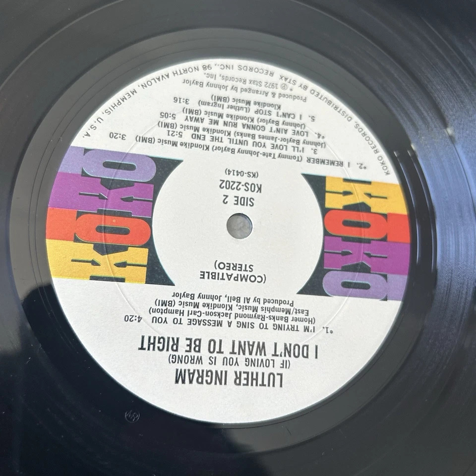 Luther Ingram If Loving You Is Wrong I Don’t Want To Be Right 1972 In Shrink! - Image 4 of 4