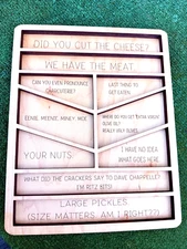 Wooden Funny Gag Gift Compartmentalized Charcuterie Tray