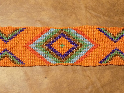 Native American Orange Southwestern Aztec Beaded Bead Womens Fashion Decor - Bild 7 von 8