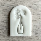 Monstera In Vase Embosser Stamp For Fondant Polymer Clay Cookies Ceramics Soap