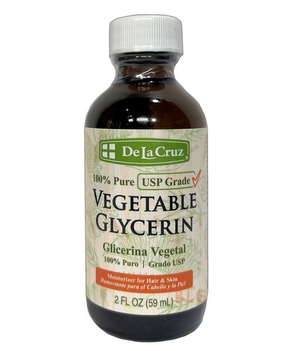 De La Cruz PFLANZLICHES GLYCERIN Haut Feuchtigkeitscreme Haarweichmacher Massageöl 2oz 1 Stück