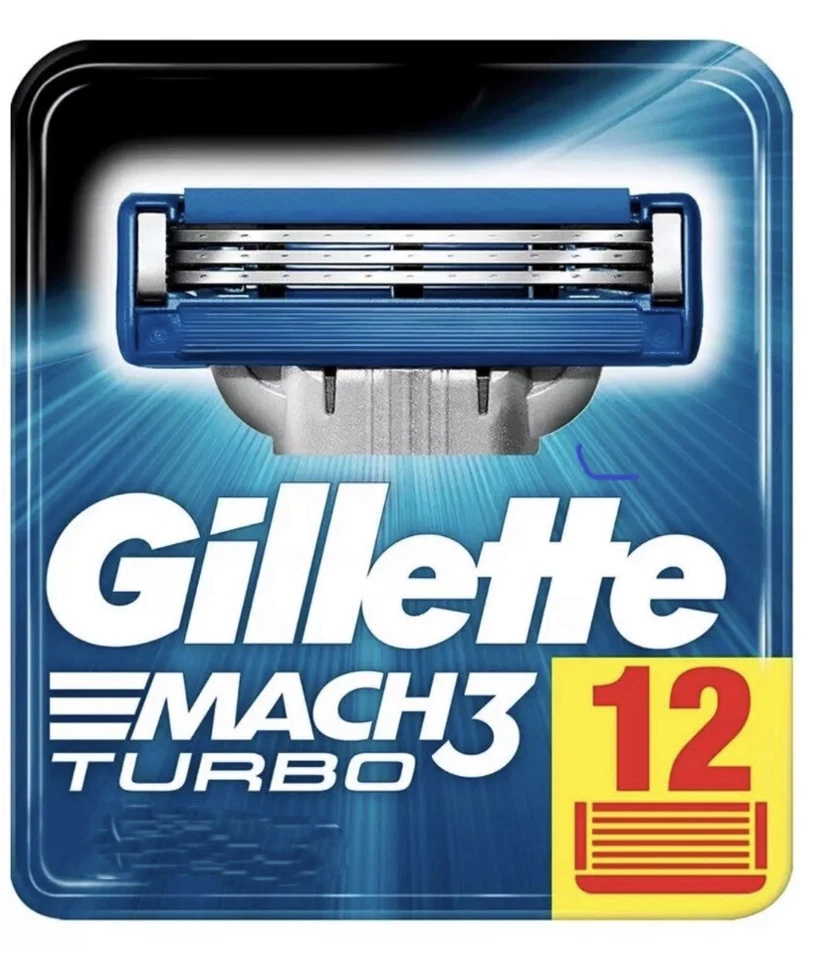 12 Gillette MACH3 Turbo Rasierklingen Original Klingen im Blister ohne OVP
