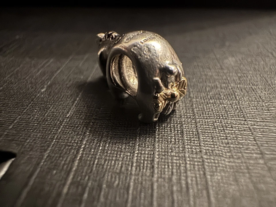 Berloque de pulseira Chamilia Disney Winnie The Pooh Eeyore 22ct GOLD BOW aposentado - Imagem 3 de 4